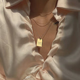 Engraved Affirmation Tag Necklace – Waterproof 18K Gold Plated Necklace | Ezra Gems