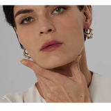 Colorful Gemstones Hoop Earrings