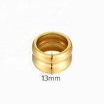 Zircon Shell Chubby Dome Ring – Waterproof 18K Gold Plated Ring | Ezra Gems