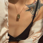Engraved Affirmation Tag Necklace – Waterproof 18K Gold Plated Necklace | Ezra Gems
