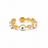 Evil Eye Dainty Gemstone Ring