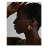 Gold Geometric Statement Hoop Earrings