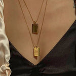 Engraved Affirmation Tag Necklace – Waterproof 18K Gold Plated Necklace | Ezra Gems