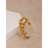 Statement Floral Hoop Earrings