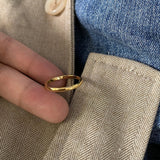 Slim Stacking Knuckle Band Ring – Waterproof 18K Gold Plated Ring | Ezra Gems