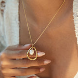 Pearl & Gold Pendant Necklace