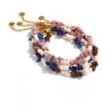 Stone & Pearl Resin Bead Bracelet