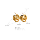 Gold Geometric Statement Hoop Earrings