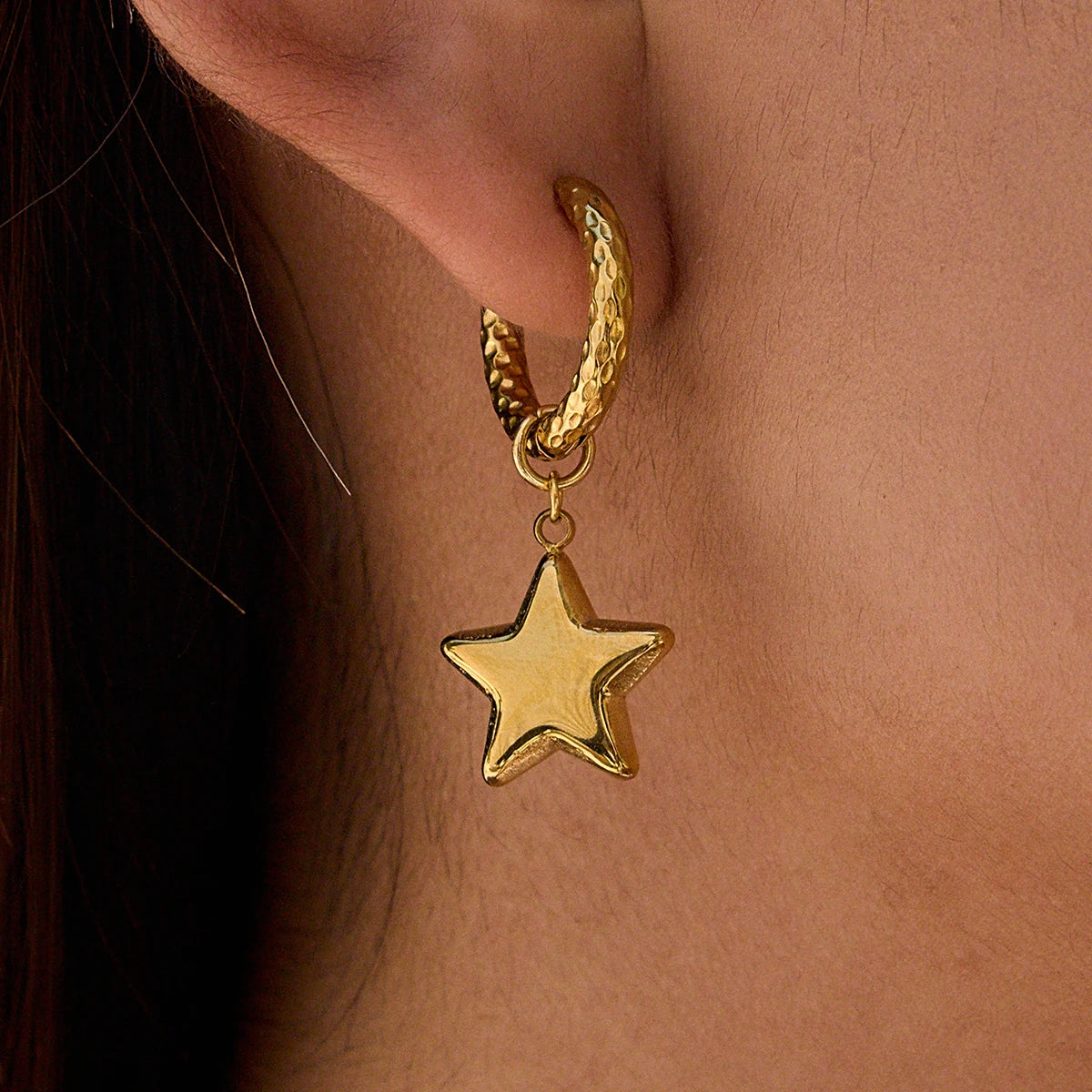 Pearl Star & Moon Drop Earrings – Waterproof 18K Gold Plated Earrings | Ezra Gems