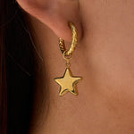 Pearl Star & Moon Drop Earrings – Waterproof 18K Gold Plated Earrings | Ezra Gems