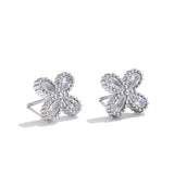 Cubic Zirconia Flower Stud Earrings – Waterproof 18K Gold Plated Earrings | Ezra Gems