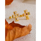 Colorful Cross Gemstone Ring
