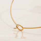 Glossy Knotted Collar Choker Necklace – Waterproof 18K Gold Plated Necklace | Ezra Gems