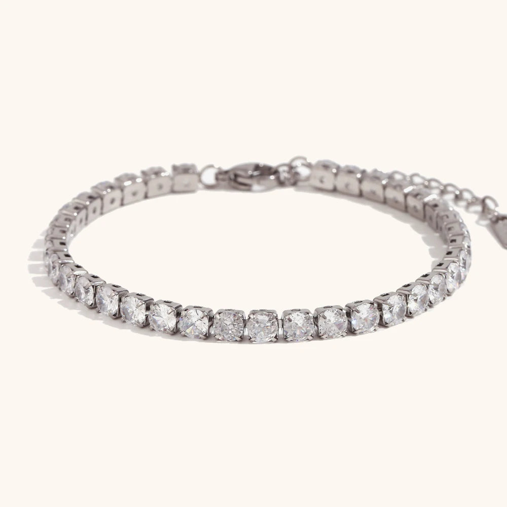 AAA Zircon Tennis Jewelry – Waterproof 18K Gold Plated Necklace and Bracelet | Ezra Gems