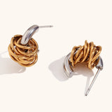 Mini Wrap Line C Hoop Earrings – Waterproof 18K Gold Plated Earrings | Ezra Gems