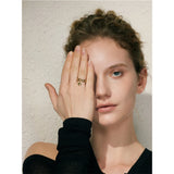 Heart Chain Drop Ring