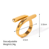Polished Sculptural Statement Ring – Waterproof 18K Gold Plated Ring | Ezra Gems