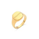 Engraved Letter Word Ring