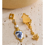 Resin Flower Drop Earrings