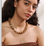 Resin Bead Spacer Chain Necklace – Waterproof 18K Gold Plated Necklace | Ezra Gems