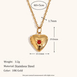 Birthstone Box Pendant Necklace – Waterproof 18K Gold Plated Necklace | Ezra Gems