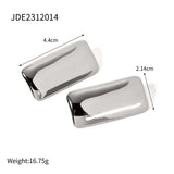 Rectangular Glossy Stud Earrings