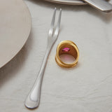 Pink Zirconia Wide Band Ring – Waterproof 18K Gold Plated Ring | Ezra Gems
