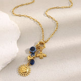 Sun Bee Fish Charm Necklace – Waterproof 18K Gold Plated Necklace | Ezra Gems