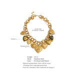 Heart Charm Pendant Necklace – Waterproof 18K Gold Plated Necklace | Ezra Gems