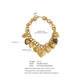 Heart Charm Pendant Necklace – Waterproof 18K Gold Plated Necklace | Ezra Gems