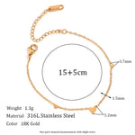 Mini Heart Chain Bracelet – Waterproof 18K Gold Plated Bracelet | Ezra Gems