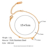 Mini Heart Chain Bracelet – Waterproof 18K Gold Plated Bracelet | Ezra Gems
