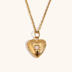 Birthstone Box Pendant Necklace – Waterproof 18K Gold Plated Necklace | Ezra Gems
