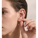 Zirconia Helix Flat Back Earring – Waterproof 18K Gold Plated Earring | Ezra Gems