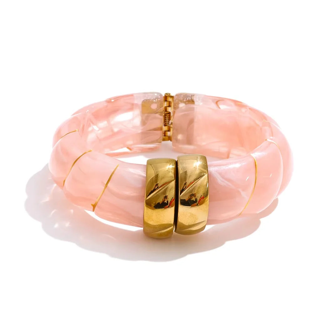 Resin Wide Statement Bangle