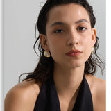 Glossy Resin Square Stud Earrings – Waterproof 18K Gold Plated Earrings | Ezra Gems