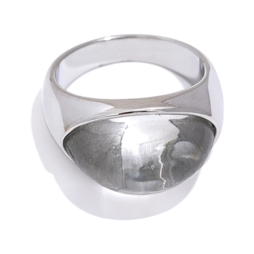 Geometric Cast Resin Statement Ring – Waterproof 18K Gold Plated Ring | Ezra Gems