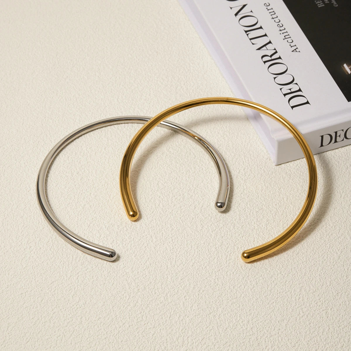 Smooth Glossy Stainless Steel Choker – Waterproof 18K Gold Plated Necklace | Ezra Gems