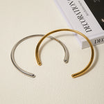 Smooth Glossy Stainless Steel Choker – Waterproof 18K Gold Plated Necklace | Ezra Gems