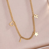Letter Star Pendant Necklace