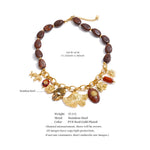 Resin Bead Sun Charm Necklace – Waterproof 18K Gold Plated Necklace | Ezra Gems