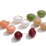 Candy Acrylic Teardrop Stud Earrings – Waterproof 18K Gold Plated Earrings | Ezra Gems