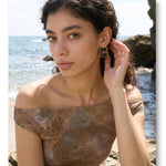 Acrylic Rectangle Stud Earrings – Waterproof 18K Gold Plated Earrings | Ezra Gems