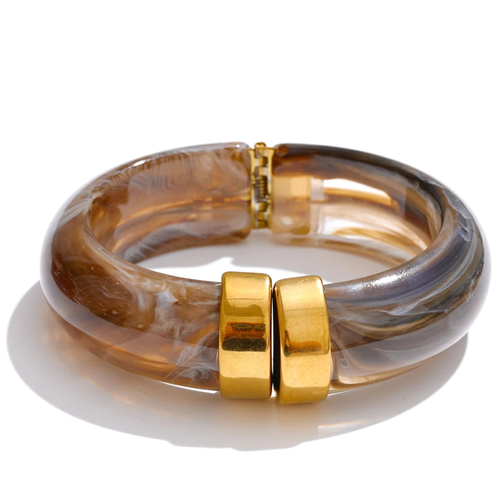 Acrylic Thick Bangle Bracelet