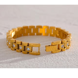 Pearl Cuban Chain Bracelet
