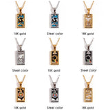 Tarot Card Pendant Necklace – Waterproof 18K Gold Plated Necklace | Ezra Gems