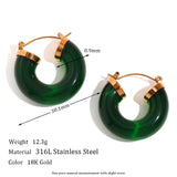 Acrylic Round Tube Hoop Earrings