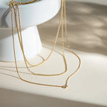 Three Layer Y Shape Necklace – Waterproof 18K Gold Plated Necklace | Ezra Gems