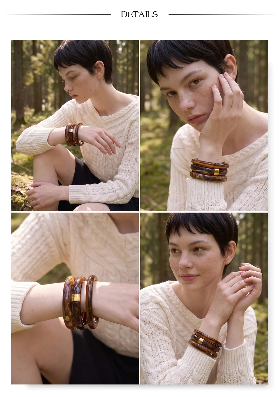 Stackable Multi-Color Resin Bangle – Waterproof 18K Gold Plated Bracelet | Ezra Gems