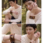 Stackable Multi-Color Resin Bangle – Waterproof 18K Gold Plated Bracelet | Ezra Gems